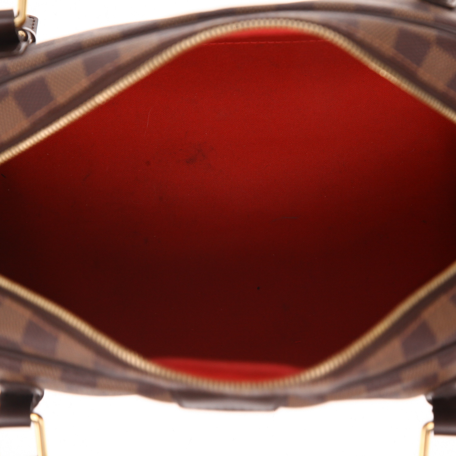 Borsa Louis Vuitton  Rivington in tela a scacchi ebana e pelle lucida marrone - Detail D3