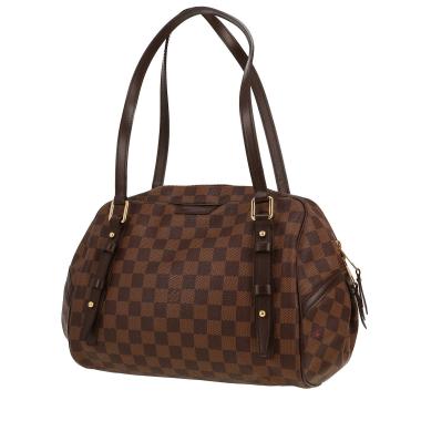 Louis Vuitton  Rivington handbag  in ebene damier canvas  and brown