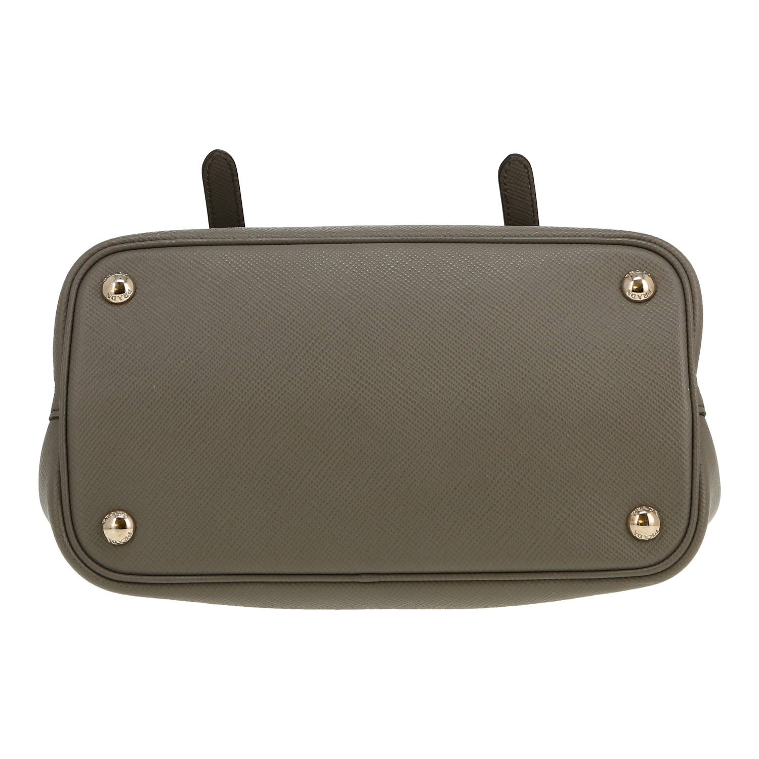 Bolso bandolera Prada   en cuero saffiano gris - Detail D1