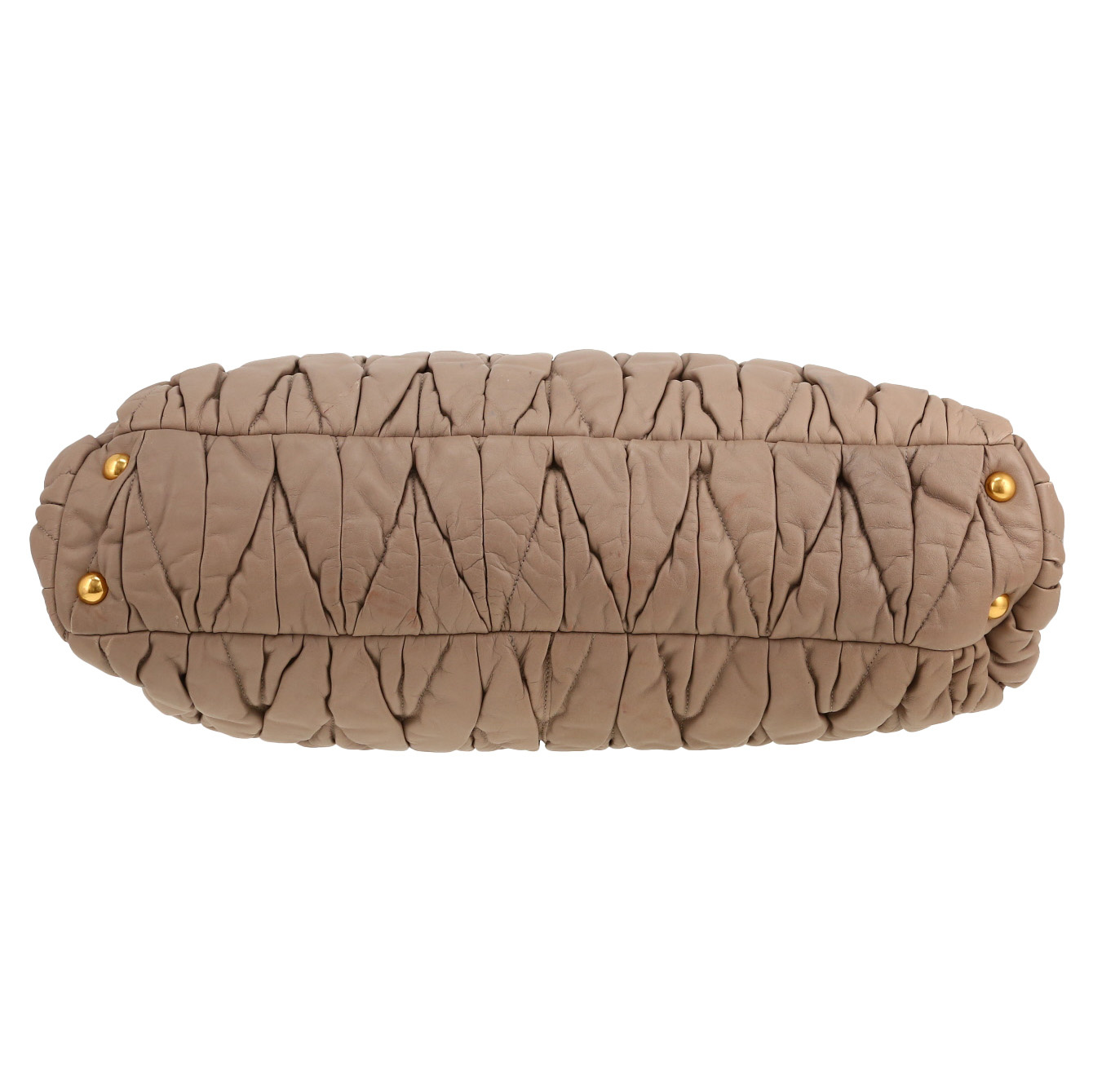 Miu Miu   handbag  in taupe quilted leather - Detail D1