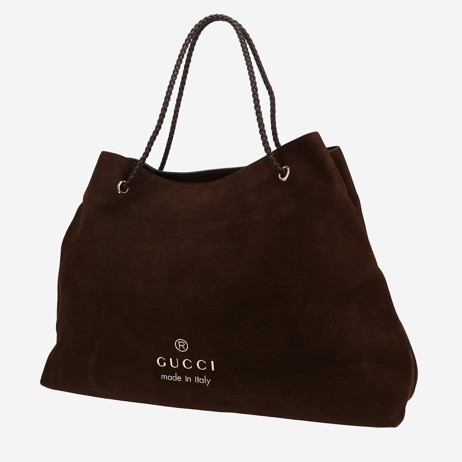Gucci   shopping bag  in brown Veau velours