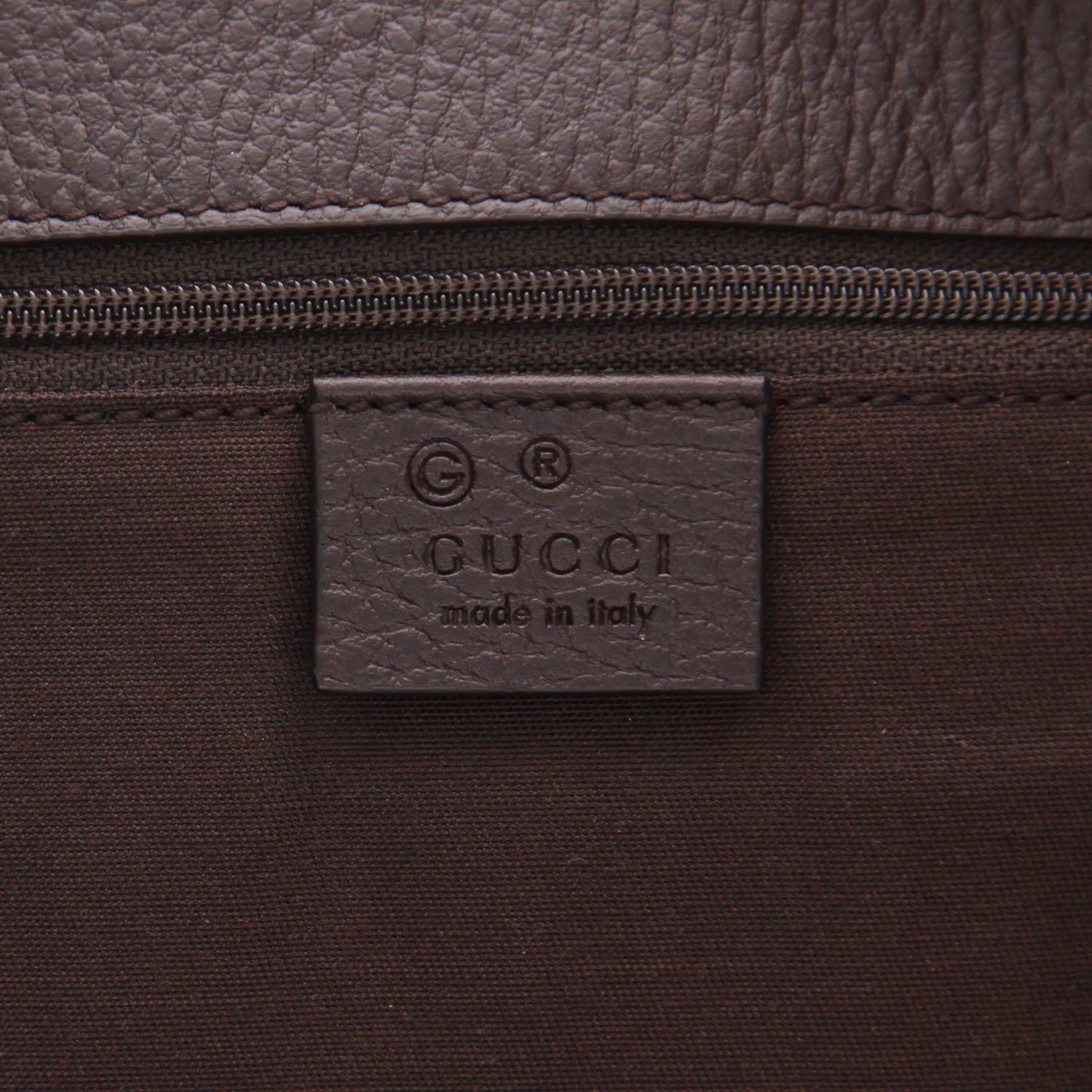 Sac cabas Gucci   en Veau velours marron - Detail D2