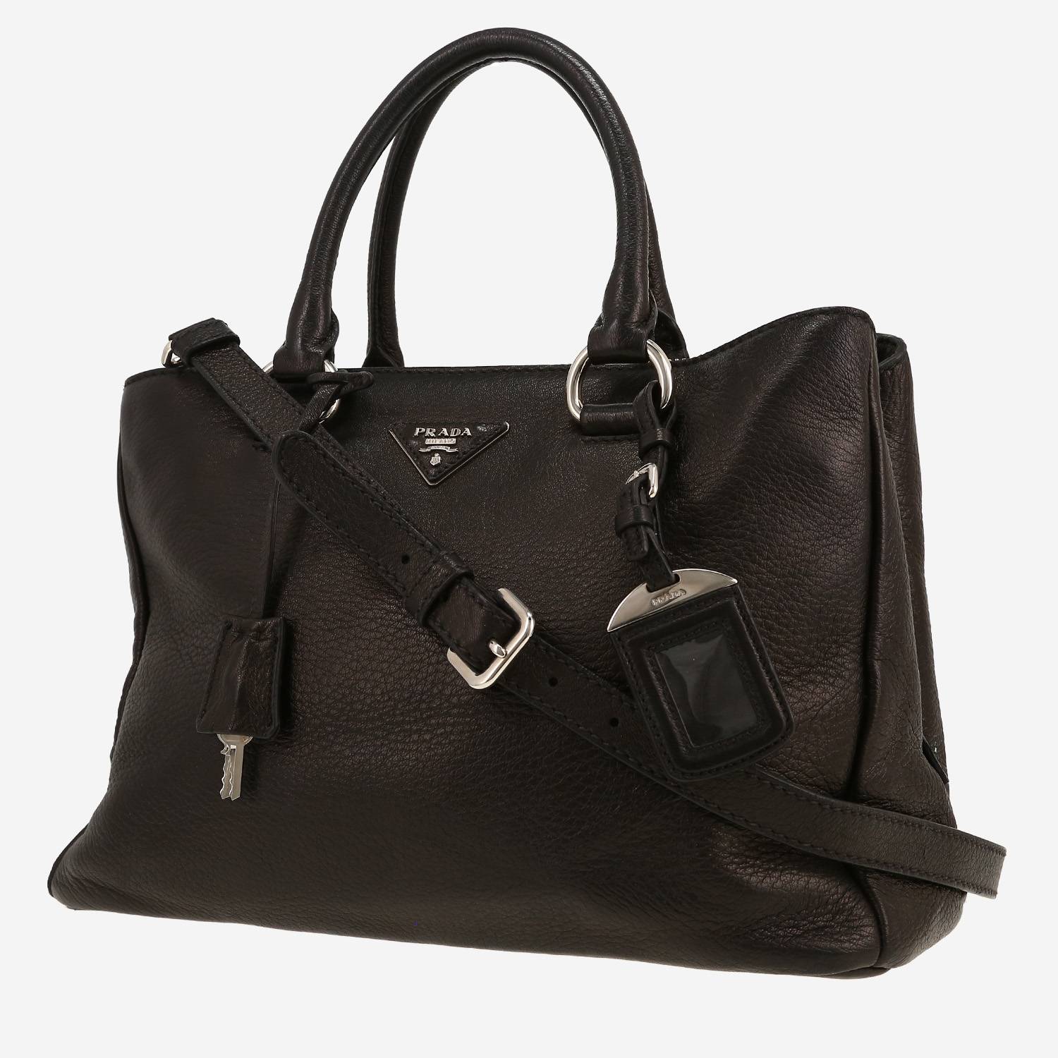Bolso de mano Prada  Vitello en cuero granulado negro