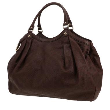 Borsa Gucci  Sukey in pelle monogram marrone