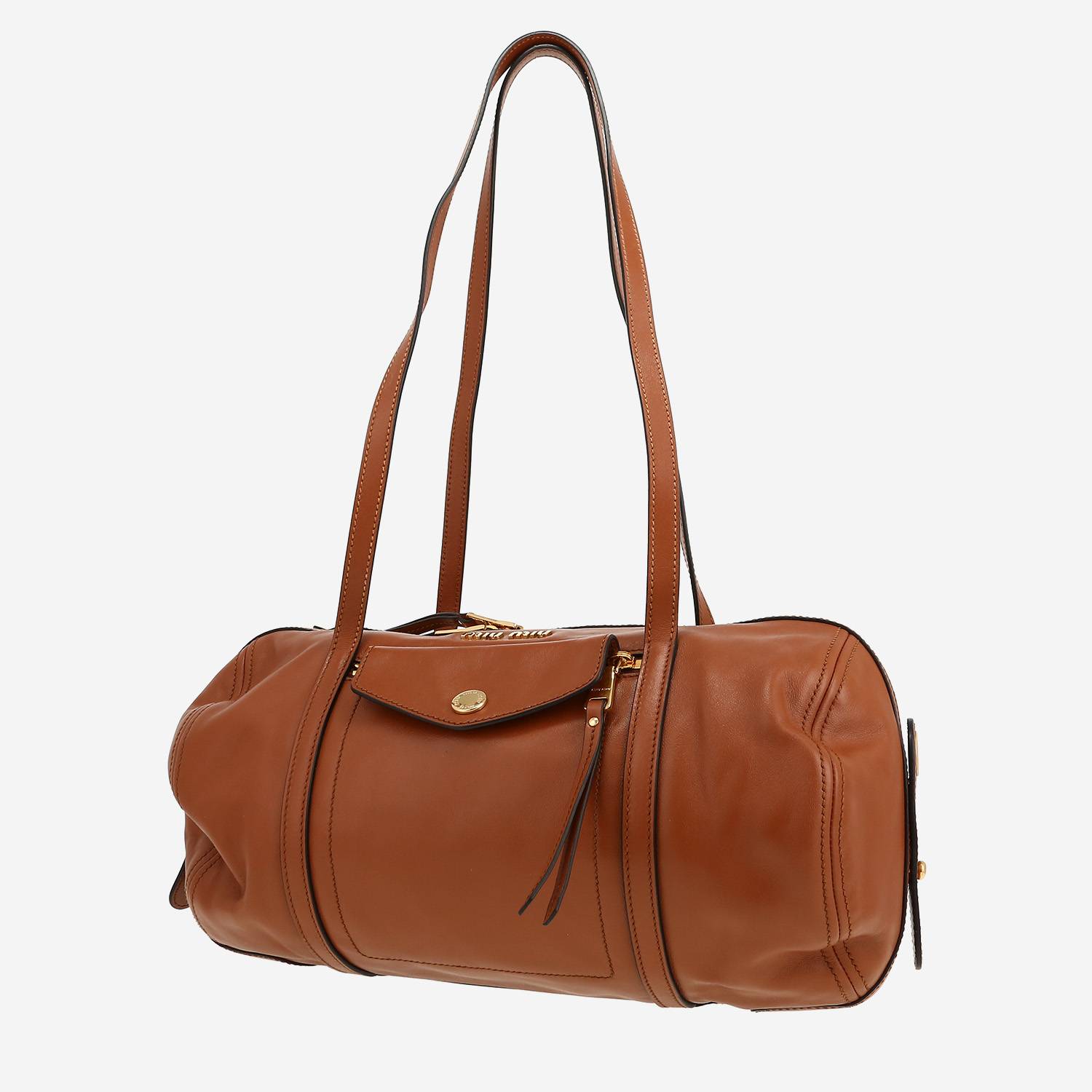 Bolso de mano Miu Miu   en cuero marrón