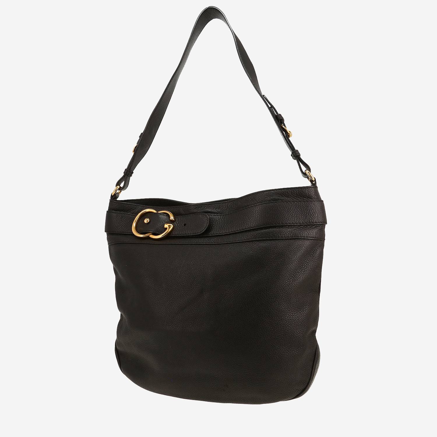 Borsa Gucci   in pelle martellata nera