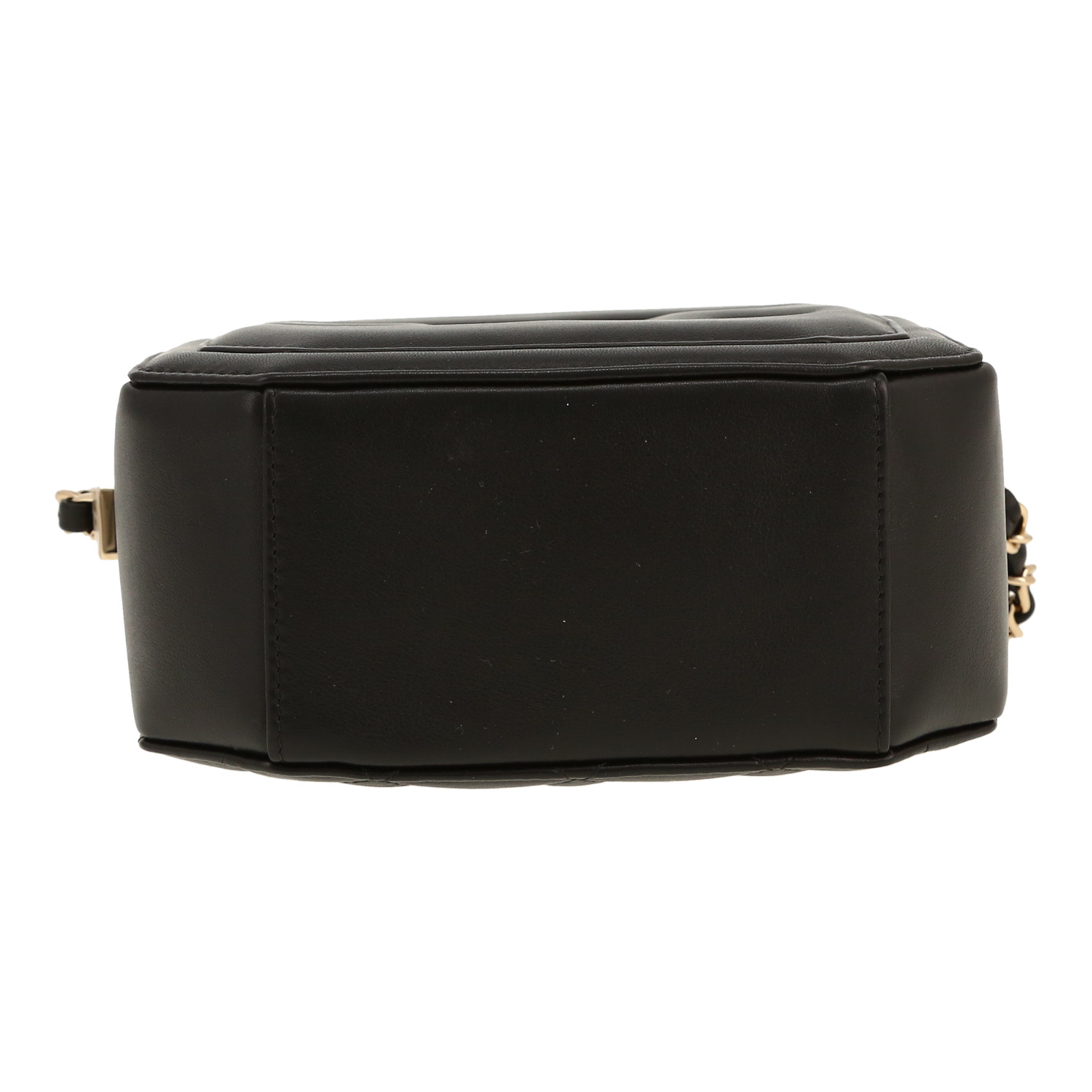 Sac bandoulière Chanel   en cuir matelassé noir - Detail D1