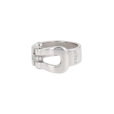Fred Force 10 large model ring in white gold and diamonds