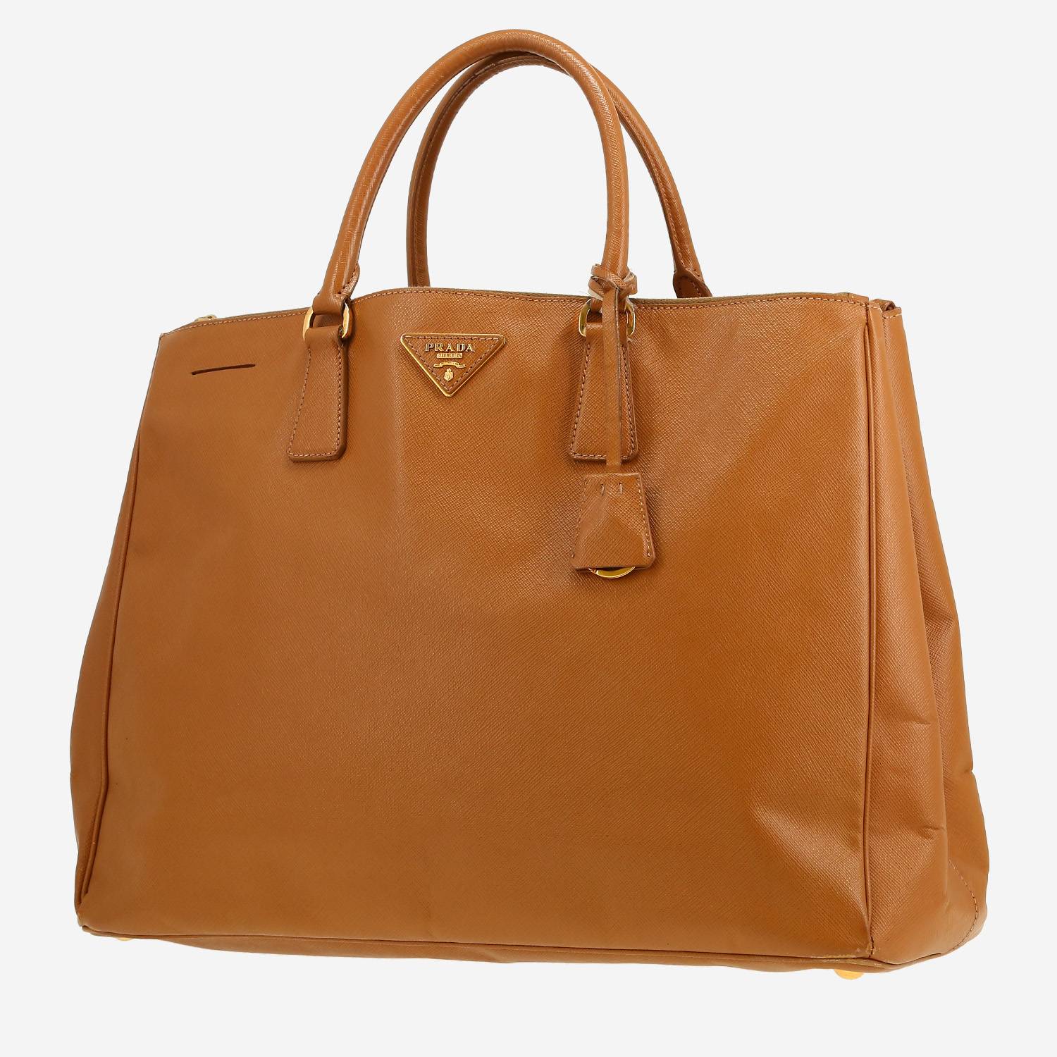 Sac à main Prada  Galleria en cuir saffiano marron