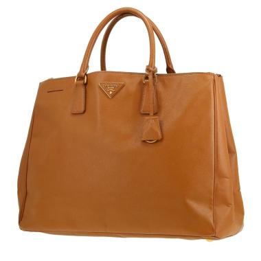 Sac à main Prada  Galleria en cuir saffiano marron