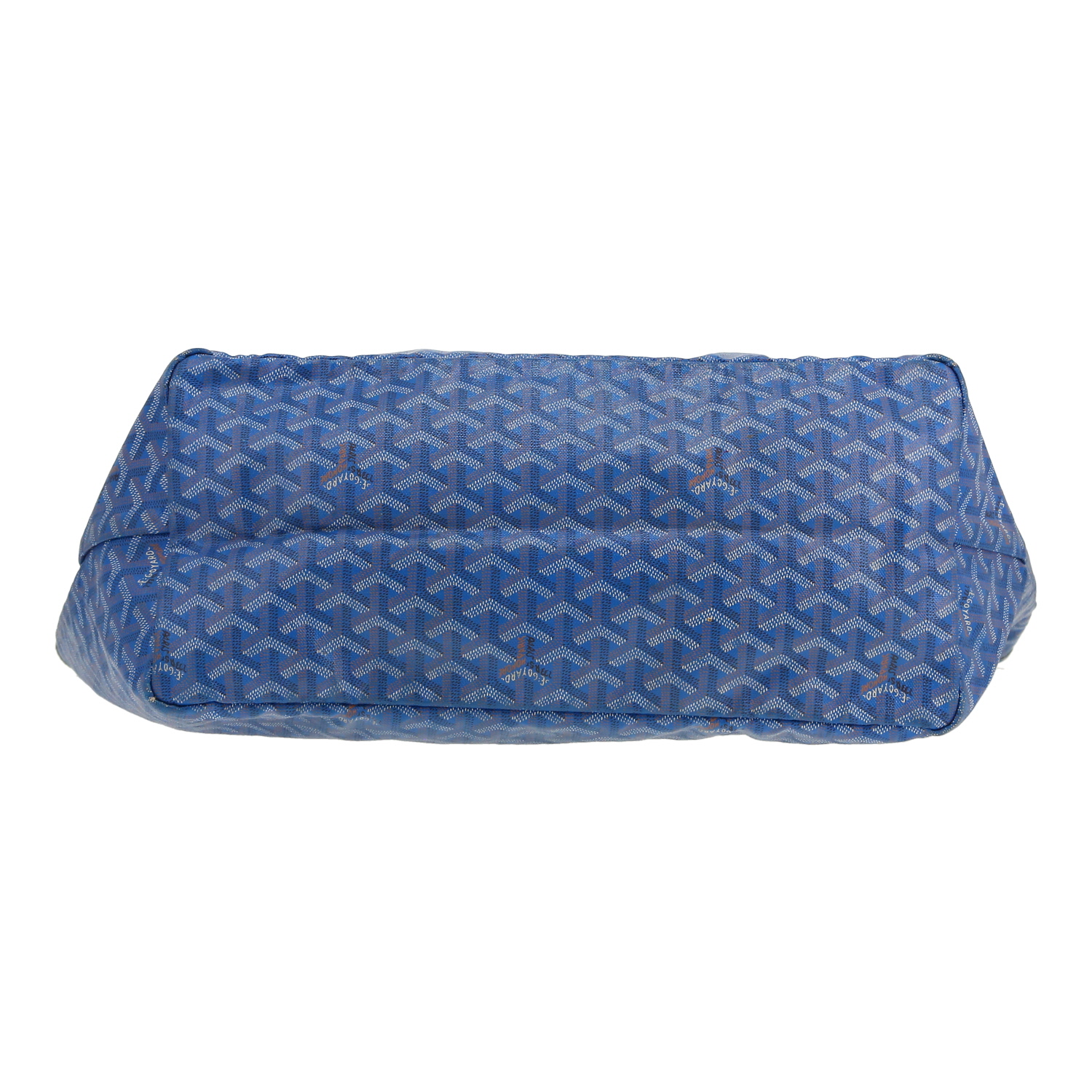 Goyard  Saint-Louis shopping bag  in blue Goyard canvas  and blue leather - Detail D1