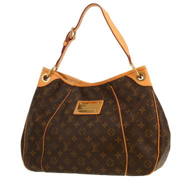 Louis Vuitton  Galliera handbag  in brown monogram canvas  and natural leather