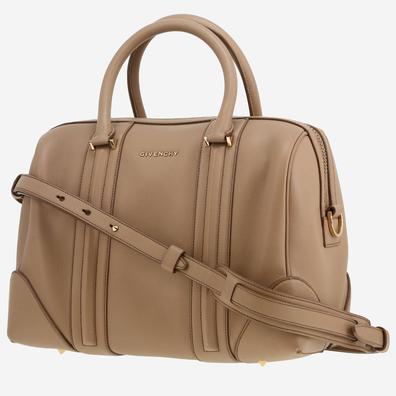 Givenchy  Lucrezia handbag  in taupe leather
