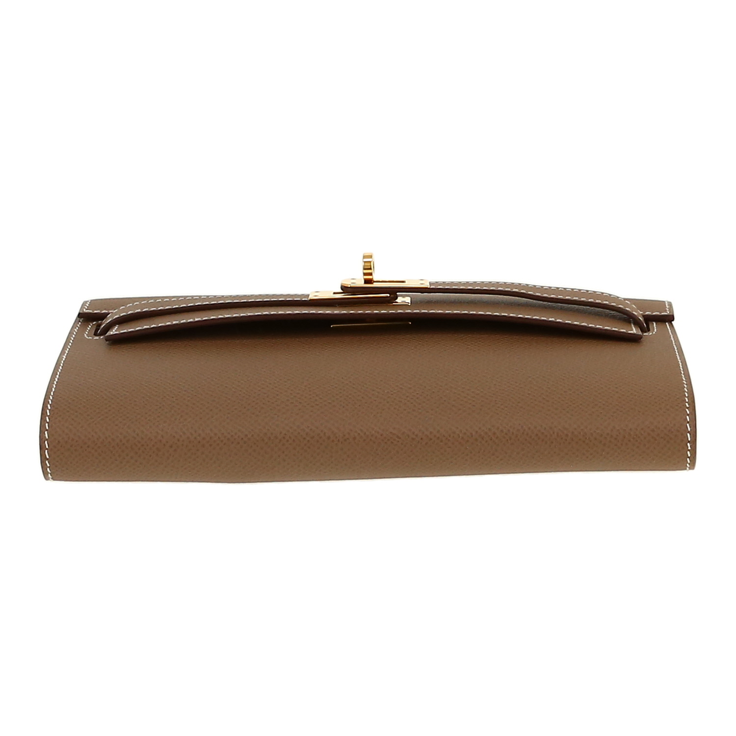 Borsa a tracolla Hermès  Kelly To Go in pelle Epsom etoupe - Detail D1