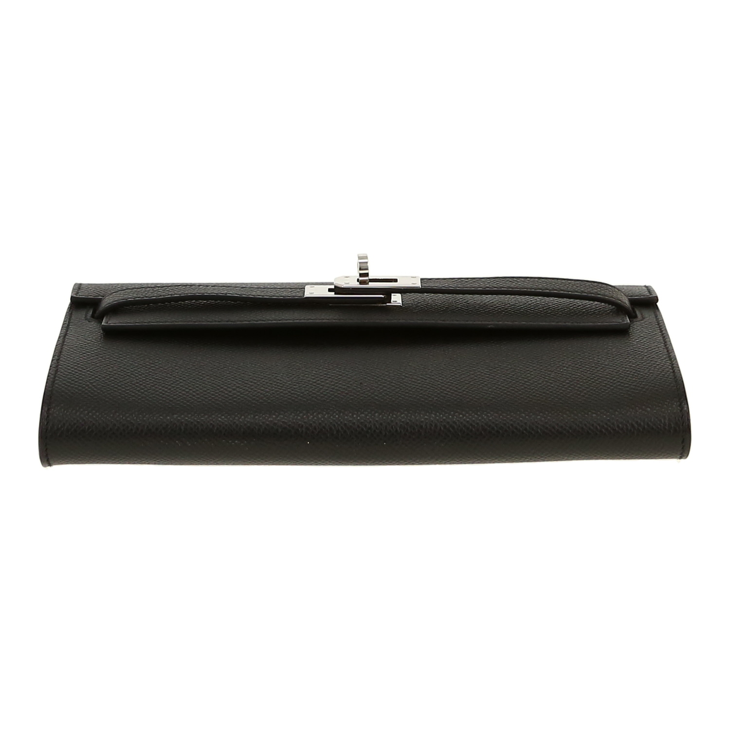 Sac bandoulière Hermès  Kelly To Go en cuir epsom noir - Detail D1