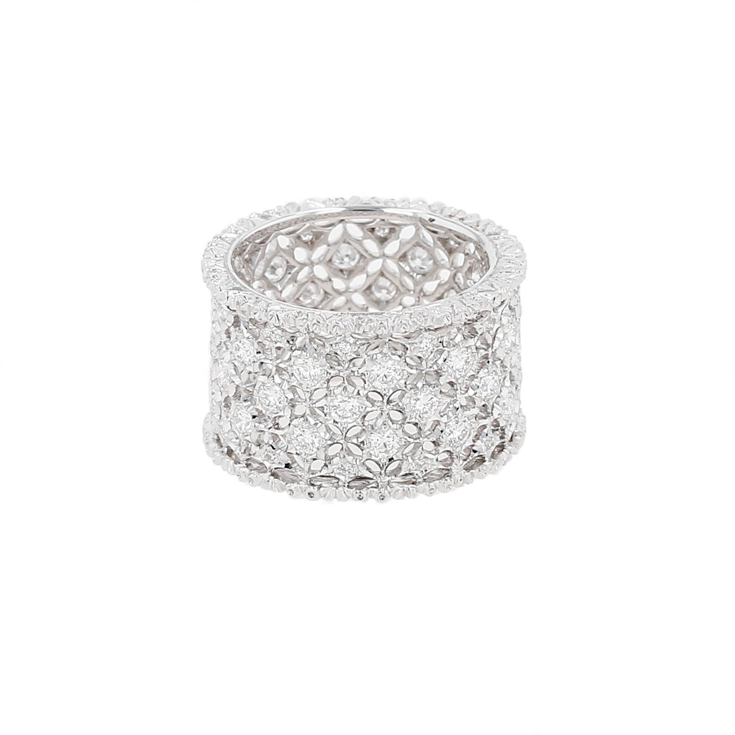 Bague Buccellati Scacchi or blanc diamants occasion Bague Buccellati Scacchi or blanc diamants occasion
