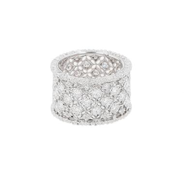 Buccellati Scacchi ring in white gold and diamonds Buccellati Scacchi ring in white gold and diamonds