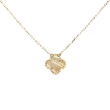 Van Cleef & Arpels Vintage Alhambra necklace in yellow gold and mother of pearl