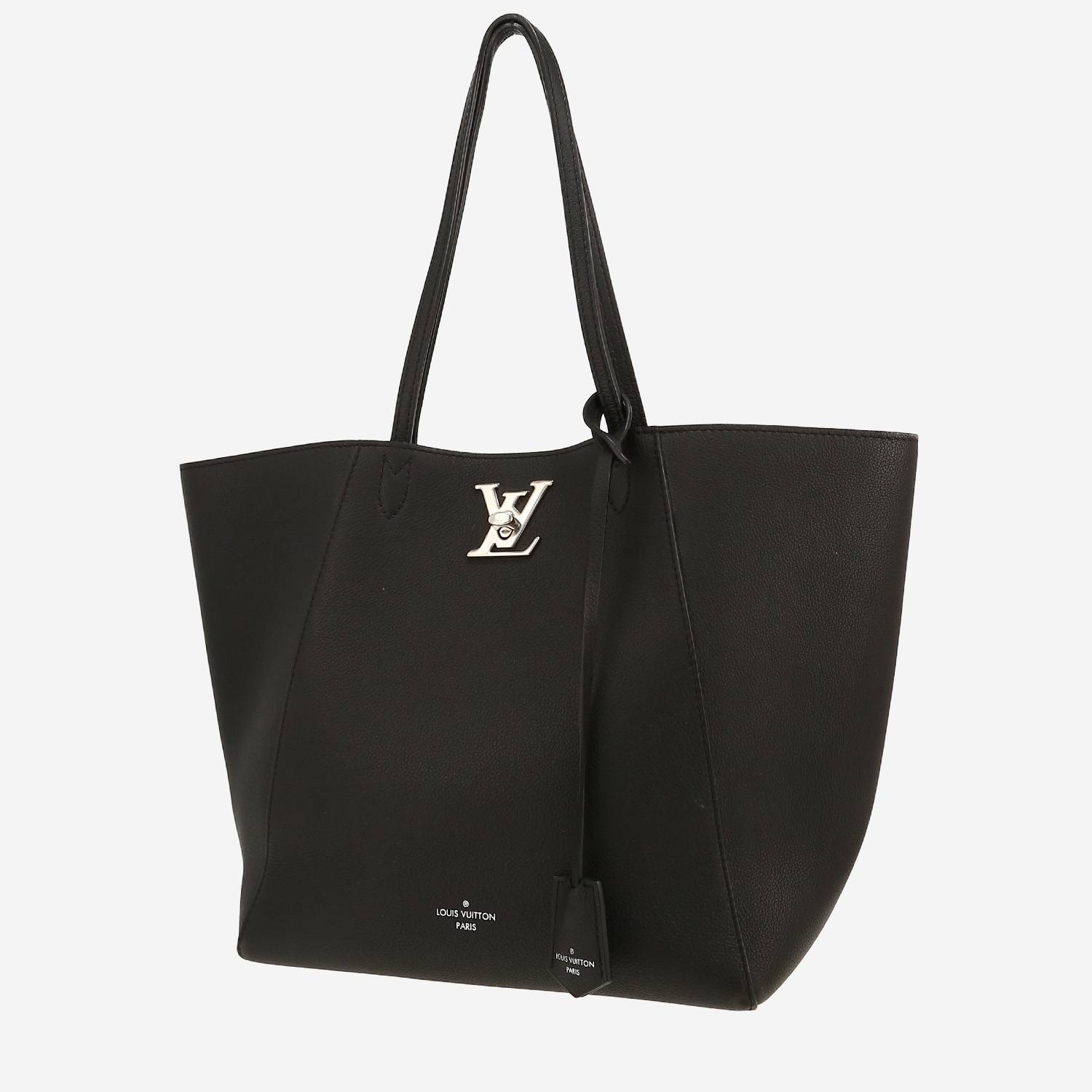 Louis Vuitton  Lockme shopping bag  in black grained leather
