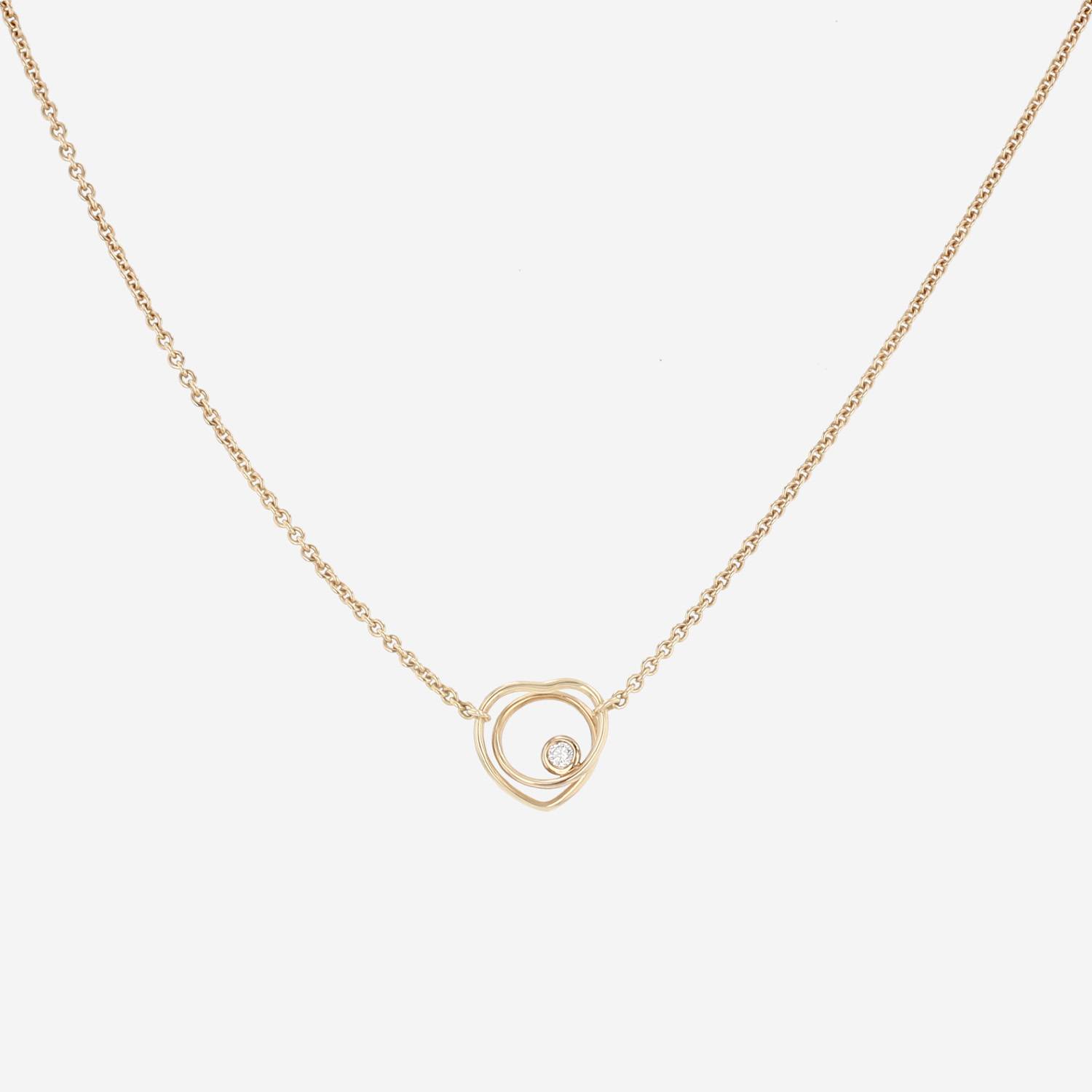 Hermès Voltige necklace in pink gold and diamond