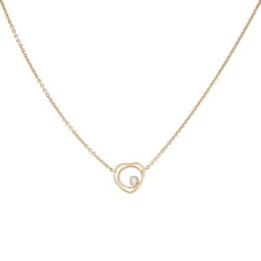Hermès Voltige necklace in pink gold and diamond