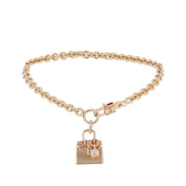 Bracelet Hermès Amulettes Birkin en or rose et diamant