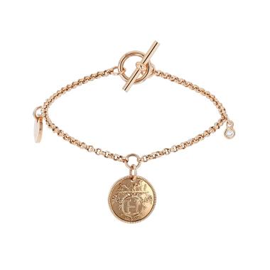 Bracciale Hermès Ex Libris in oro rosa e diamante