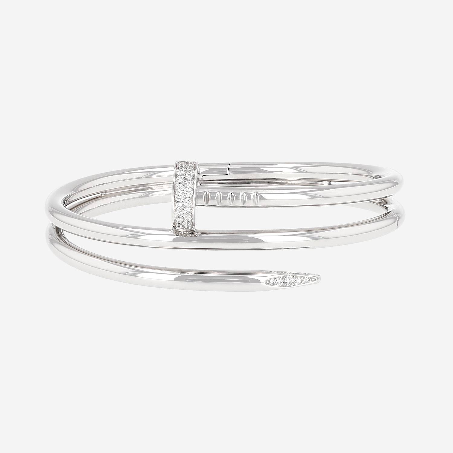 Bracelet Cartier Juste un clou en or blanc et diamants