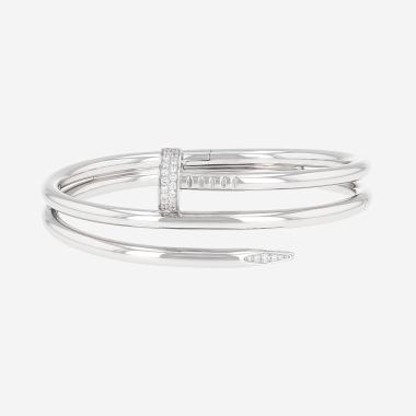 Bracciale Cartier Juste un clou in oro bianco e diamanti