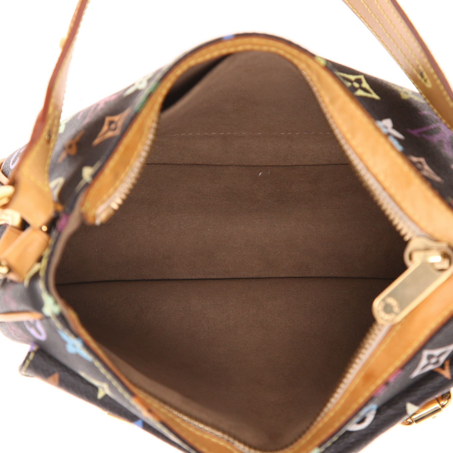 Borsa Louis Vuitton  Lodge in tela monogram multicolore e nera e pelle naturale - Detail D3