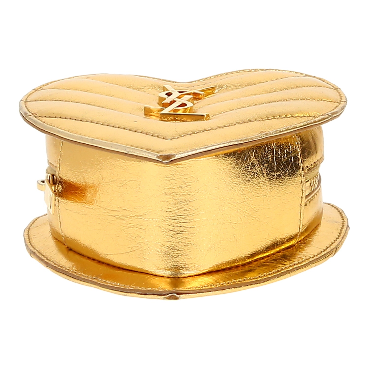 Saint Laurent   shoulder bag  in gold quilted leather - Detail D1