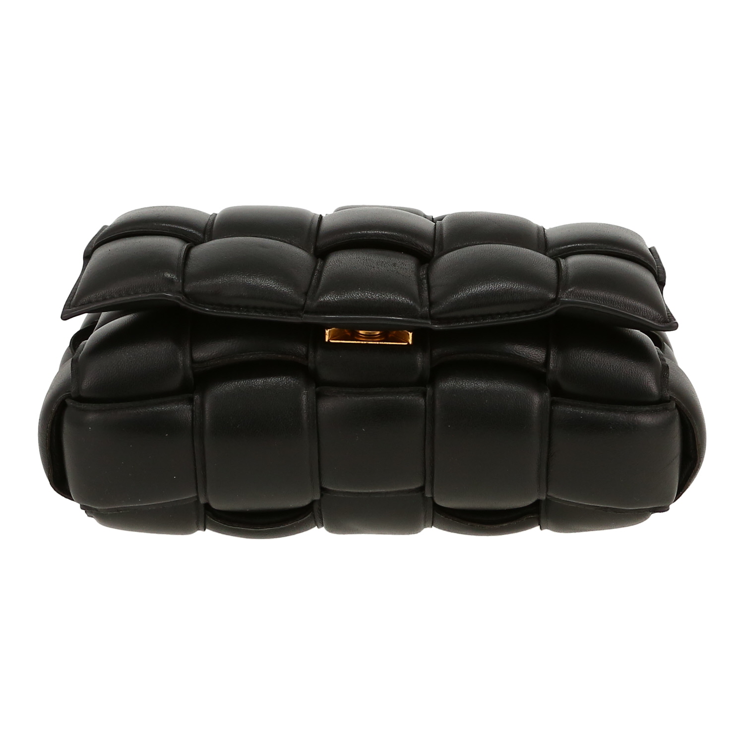 Bolso bandolera Bottega Veneta  Cassette en cuero intrecciato negro - Detail D1