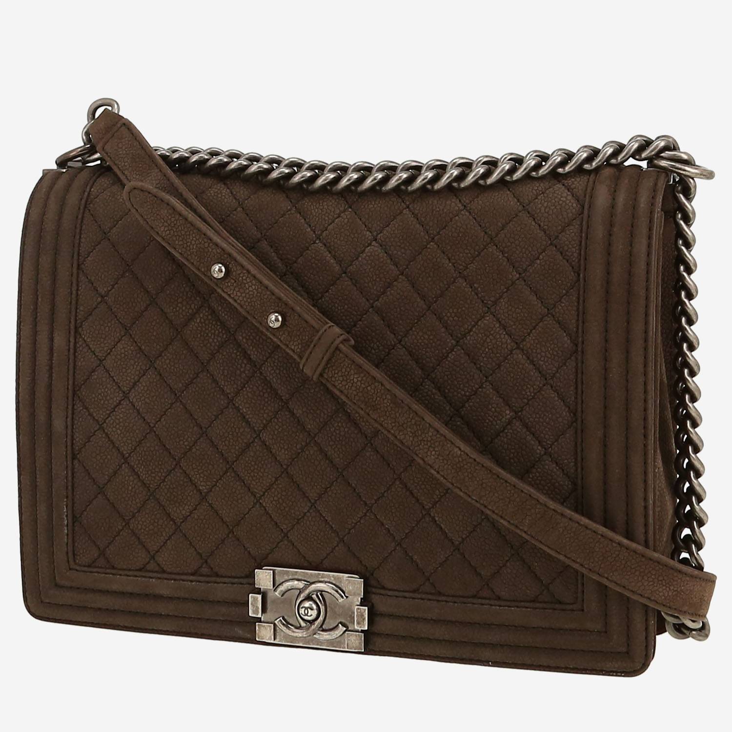 Bolso bandolera Chanel  Boy en nubuck granulado marrón