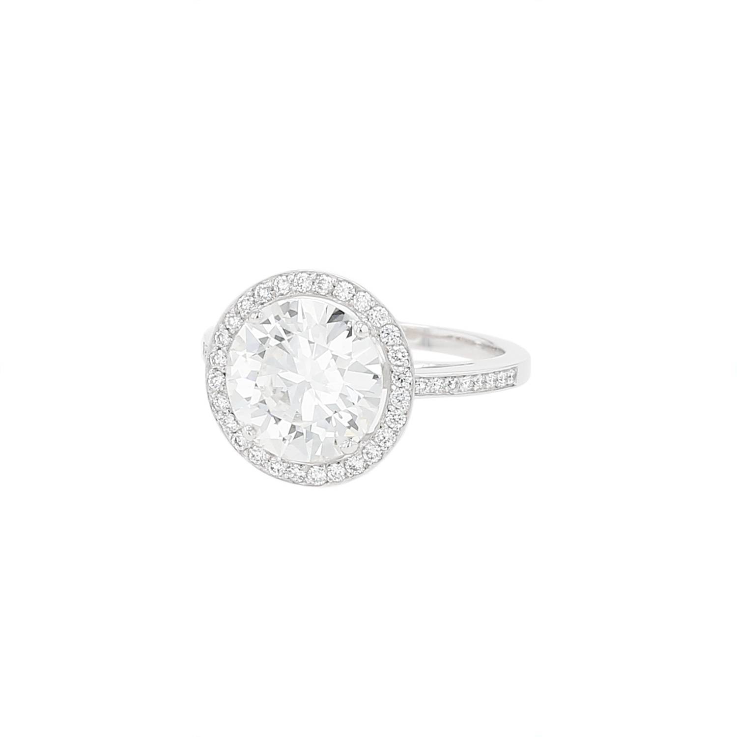 Bague Solitaire Vintage Or Blanc 3,19 Carats d’occasion Bague Solitaire Vintage Or Blanc 3,19 Carats d’occasion