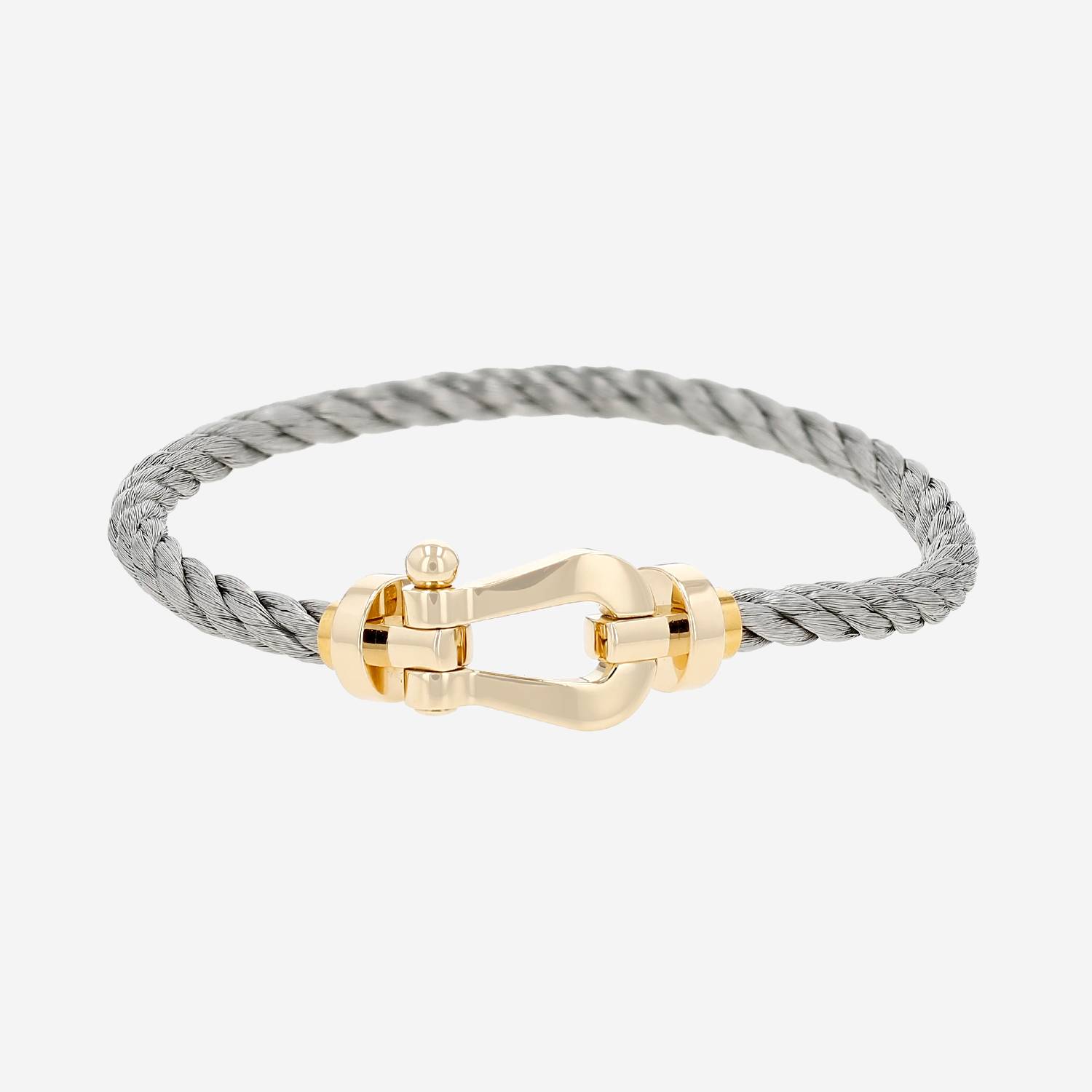 Bracelet Fred Force 10 grand modèle en or jaune et acier
