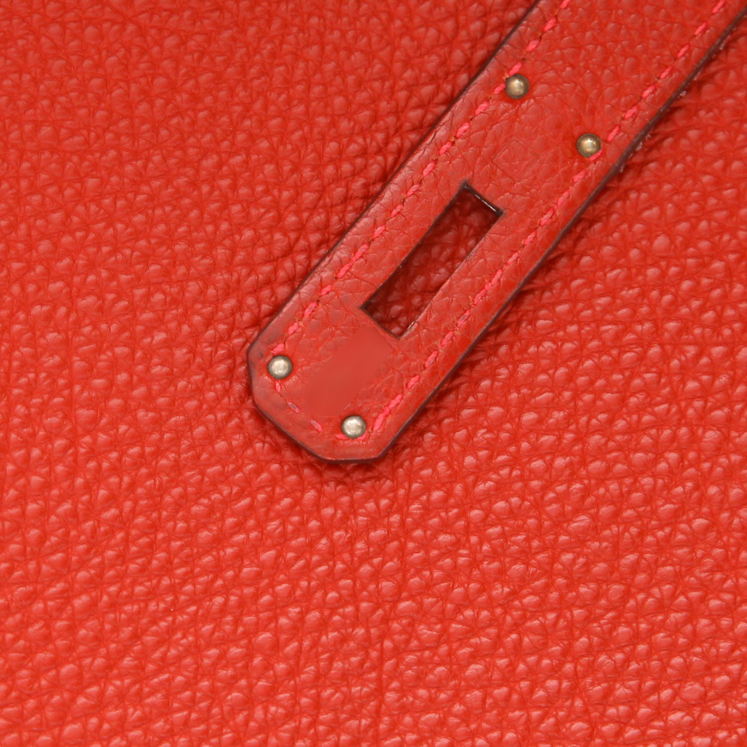 Sac à main Hermès  Birkin 35 cm en cuir togo rouge - Detail D4