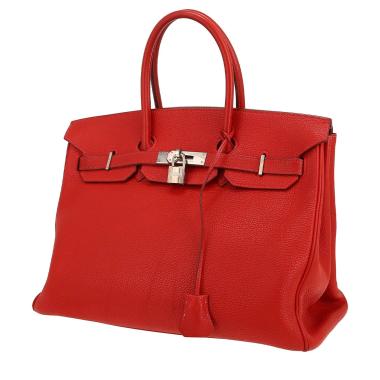 Sac à main Hermès  Birkin 35 cm en cuir togo rouge