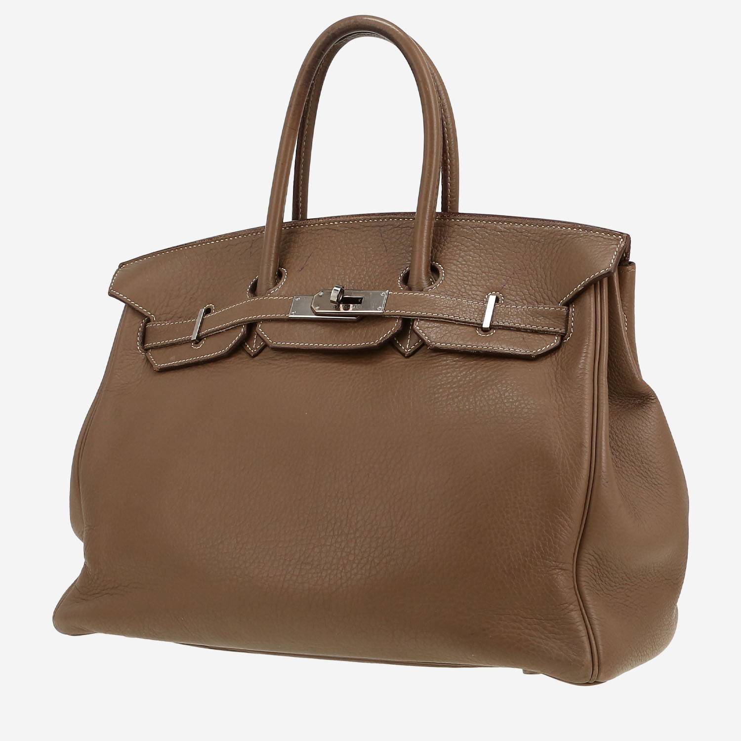 Sac à main Hermès  Birkin 35 cm en cuir togo étoupe