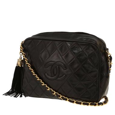 Sac bandoulière Chanel  Camera en cuir matelassé noir