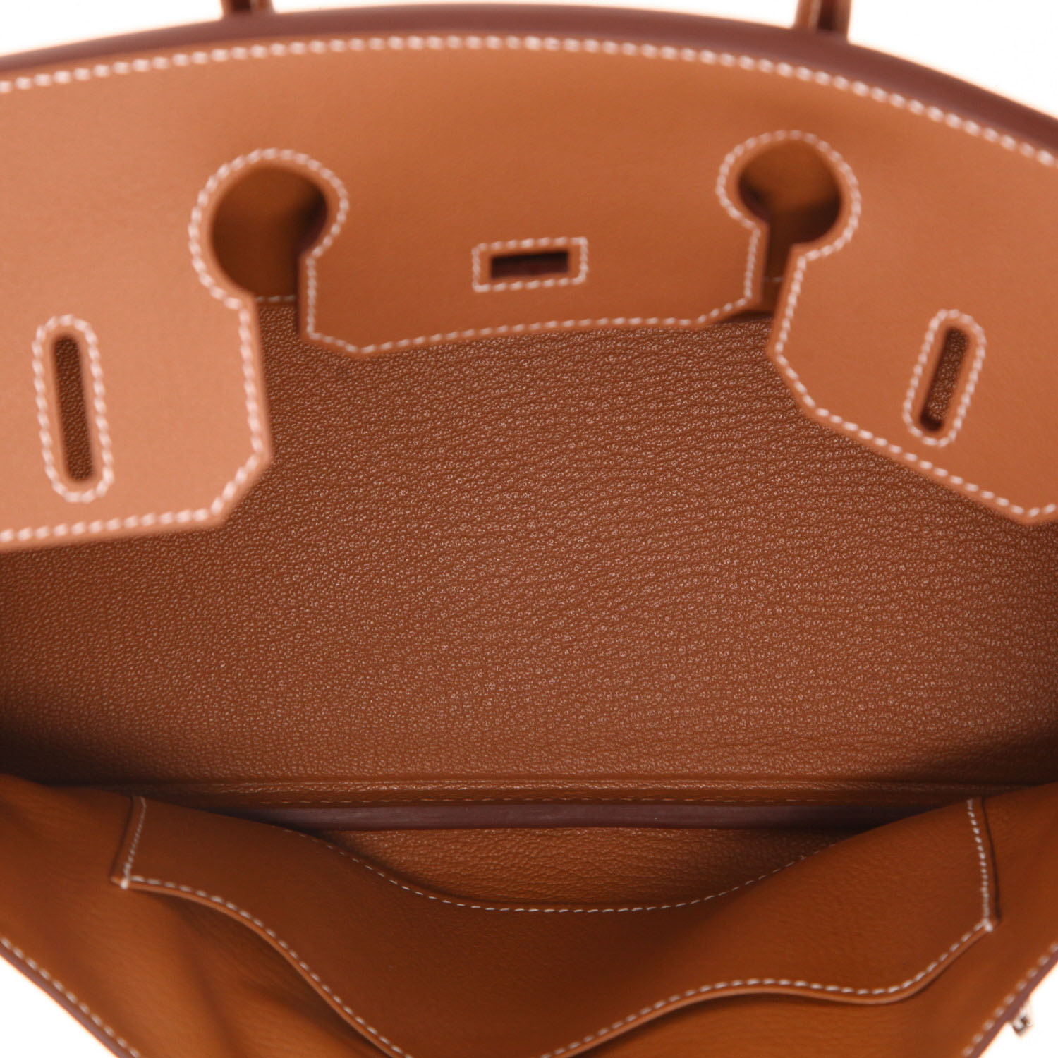 Bolso para llevar al hombro o en la mano Hermès  Birkin Shoulder en cuero Evercolor color oro - Detail D3