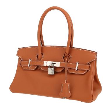 Sac porté épaule ou main Hermès  Birkin Shoulder en cuir Evercolor gold