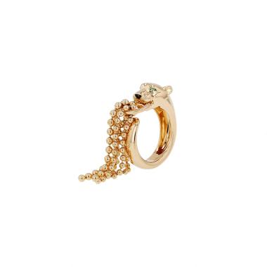 Cartier Panthère ring in yellow gold, diamonds and tsavorites