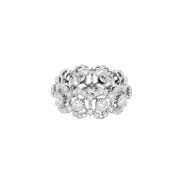 Sortija Buccellati Eternelle Ghirlanda de oro blanco y diamantes