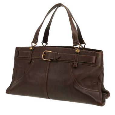 Dior  Jeans Pocket handbag  in brown grained leather