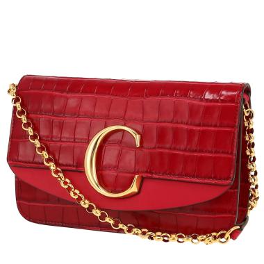 Chloé  C shoulder bag  in red leather