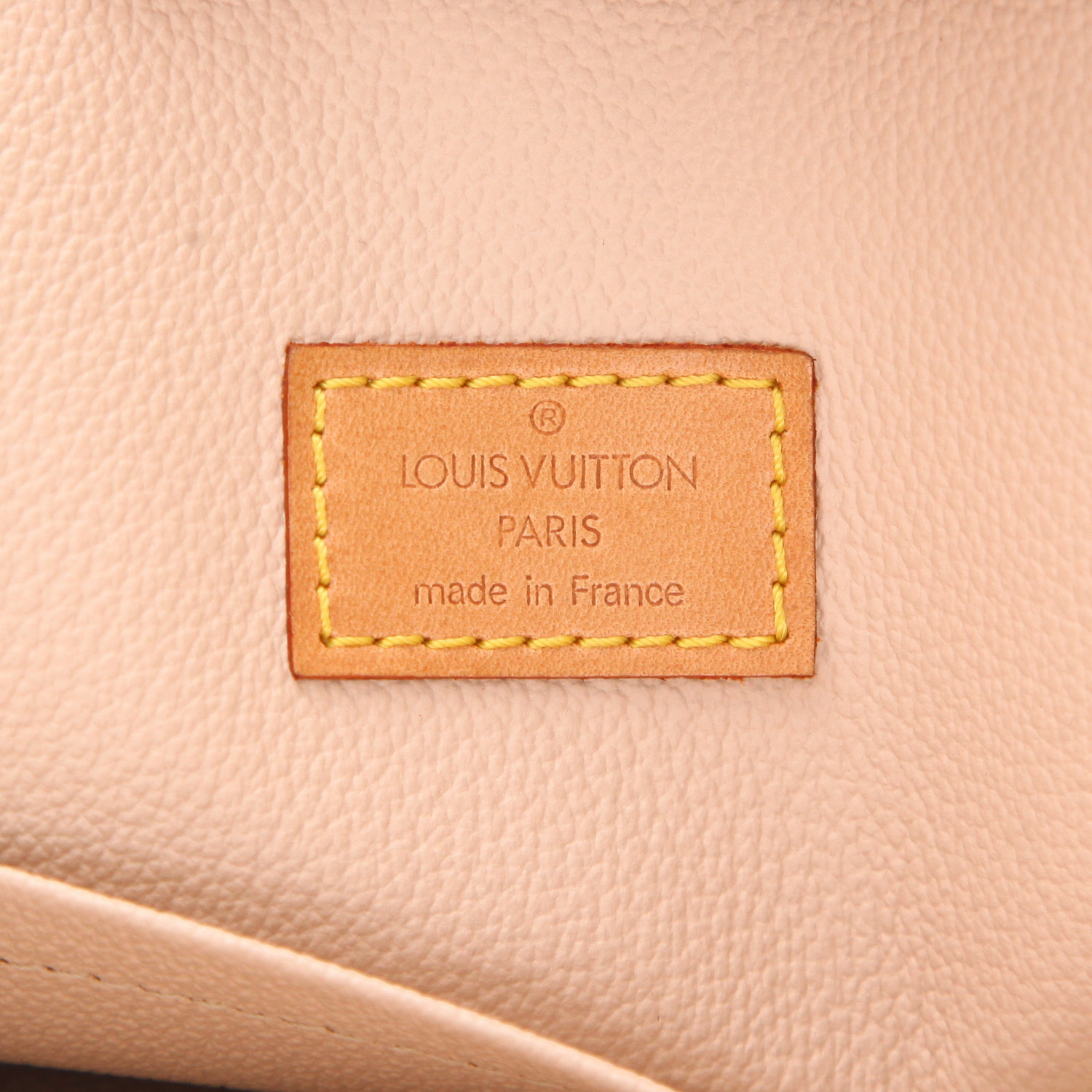 Louis Vuitton  Sac Plat handbag  in brown monogram canvas  and natural leather - Detail D2