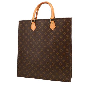 Louis Vuitton  Sac Plat handbag  in brown monogram canvas  and natural leather