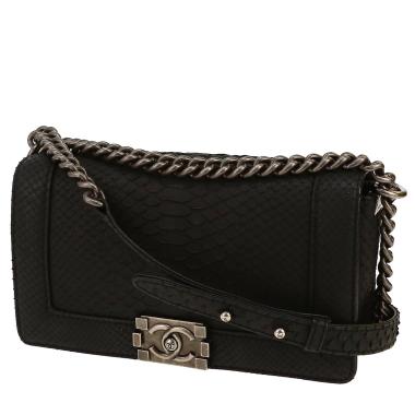 Borsa a tracolla Chanel  Boy in pitone nero