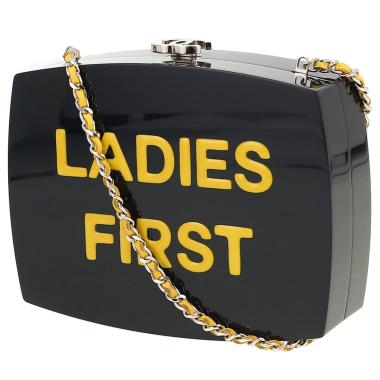 Chanel  Editions Limitées clutch  in navy blue and yellow plexiglas