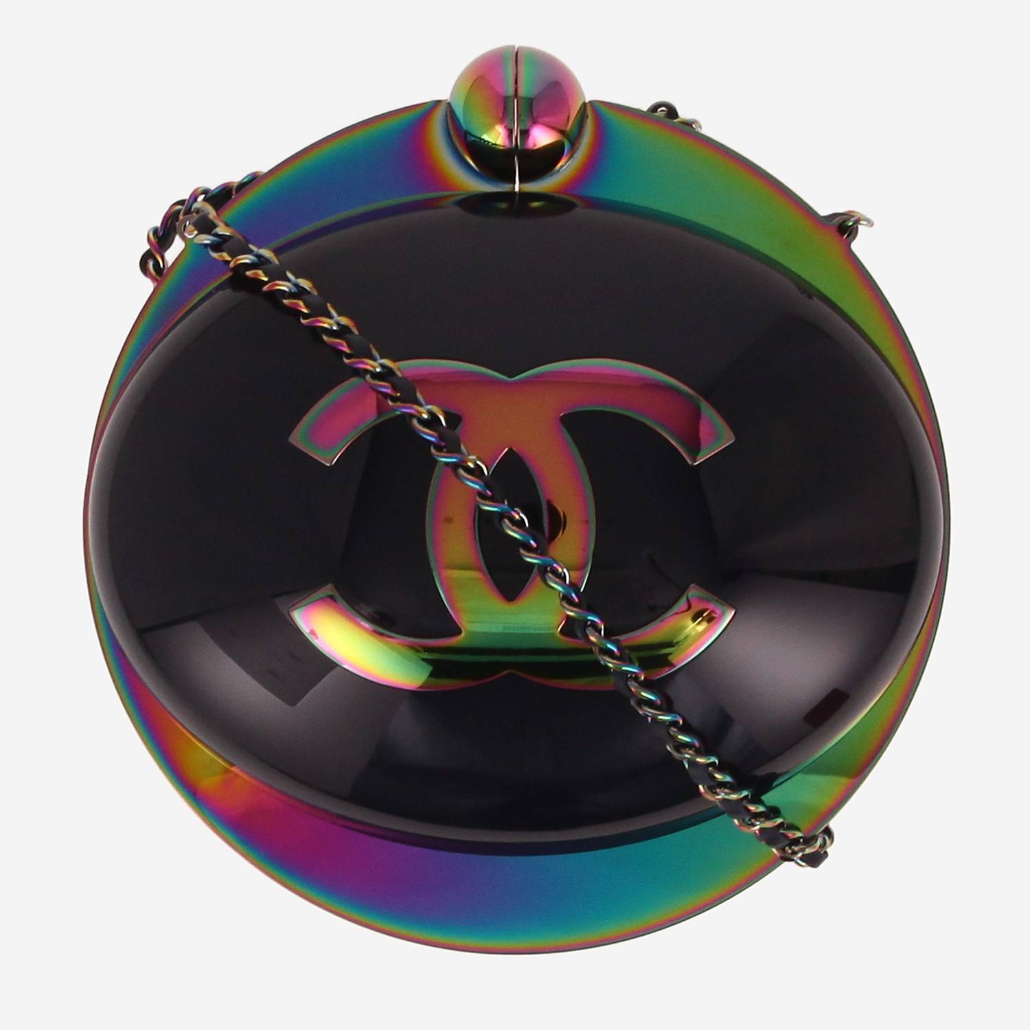 Borsettina da sera Chanel  Editions Limitées in plexiglas nero e multicolore